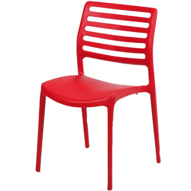 Silla de terraza apilable cómoda en polipropileno MIJAS