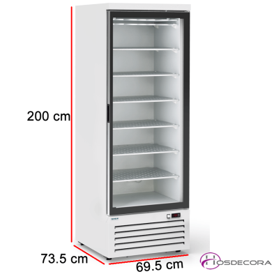 Congelador puertas de cristal 450 litros 460W