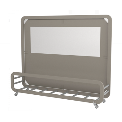 Separador con jardinera y ventana