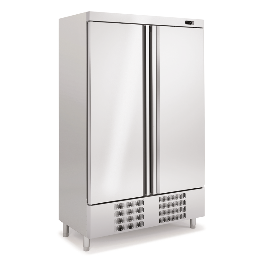 Nevera congelador grande con dos puertas para cocinas.