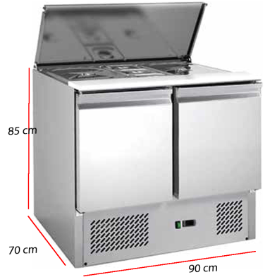 Mesas refrigeradas para ensaladas con refrigeración