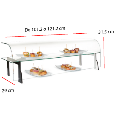 Vitrina neutra Doble cristal curvo
