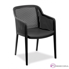 Sillón de terraza Palmera de resina color cemento