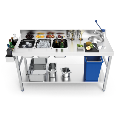 Mesa para camareros elaboración de cóctels