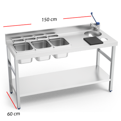 Mesa para camareros elaboración de cóctels