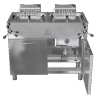 Freidora de Agua y aceite con sistema de elevación.
