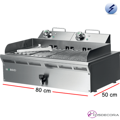 Barbacoa con grifo eléctrica - 4.4 kW - 28-ELB-82-EM