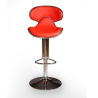 Taburete rojo regulable y tapizado Miranda