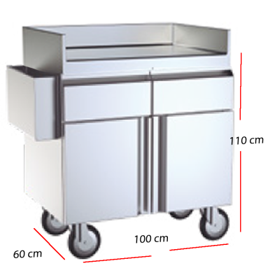 Mueble de Apoyo Terraza con puertas