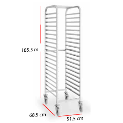 Carro para bandejas panaderia o pasteleria.