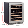 Armario vino doble temperatura 48 botellas W-50