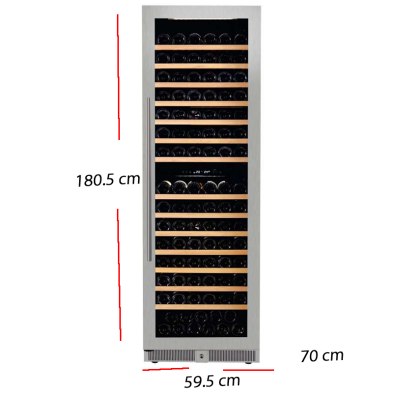 Armario de vino para 165 botellas con doble temperatura 47-W-200