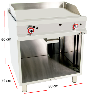 Fritop a gas Acero rectificado- 6 mm