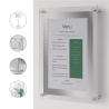 atril con soporte porta menu de pared