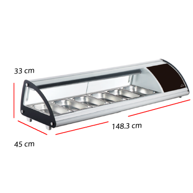 Vitrina refrigerada inox construida íntegramente en cristal