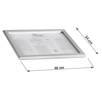 Atril con Soporte Porta Menu A3 Aluminio