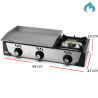 Plancha de cocer a gas con Fogón