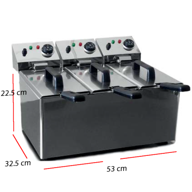 Freidora triple cuba F6/4X3