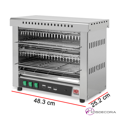 Tostador Doble Resistencia Blindada Temporizador 3kW