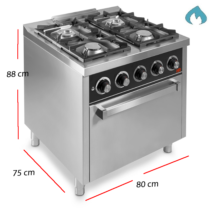 Cocina a Gas Horno Electrico - 4 Fuegos