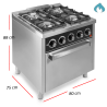 Cocina a Gas de 4 fuegos con Horno potente