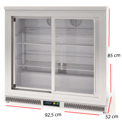 Nevera Expositora de Acero Inooxidable