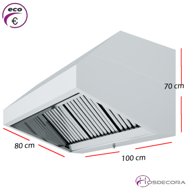 Campana con motor ECO de 100 x 80 cm