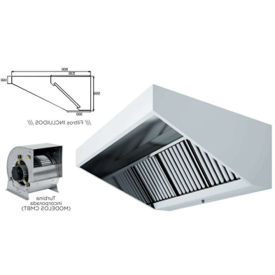 Campana con motor para instalar en techos bajos