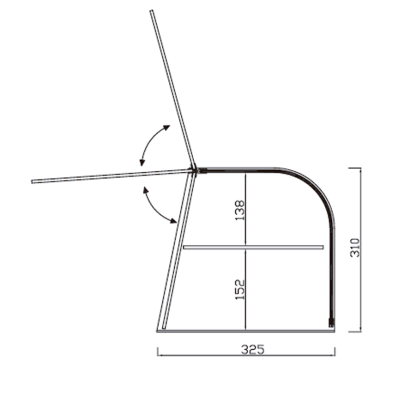 Vitrina sobre mostrador neutra.