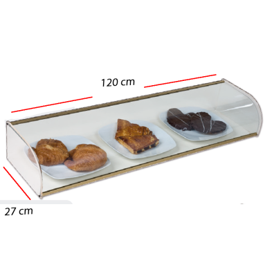 Vitrina Neutra Cristal Curvo 120 x 27 x 15 cm