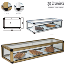 Vitrina con Puertas correderas de sobre barra