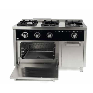 Cocina a Gas y Horno GN 1/1 con piezo eléctrico. 09-C3F600H