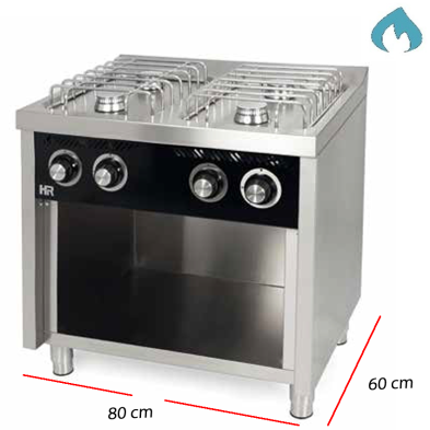 Cocina 4 Fuegos a Gas 5.5 Kw. con Estante 09-CB4F600E