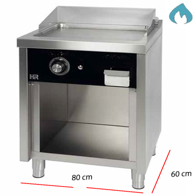 Fritop a Gas Placa Acero Rectificada 15 mm.