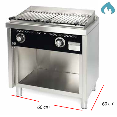 Barbacoa de Gas con Estante 60x60 cm