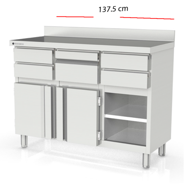 Mueble Cafetera con Posero 137.5x60x104 cm 13-MCC140