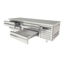 Mesa con frio para poner máquinas sobre encimera altura de trabajo.