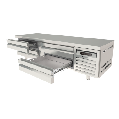 Mesa con frio para poner máquinas sobre encimera altura de trabajo.