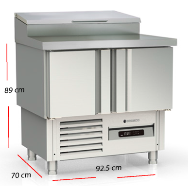 Mesa de pizza refrigerada