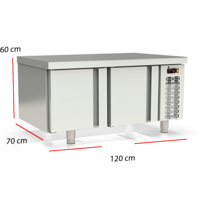 Mesa con frío BAJA para GN 1/1.Fondo 70 cm