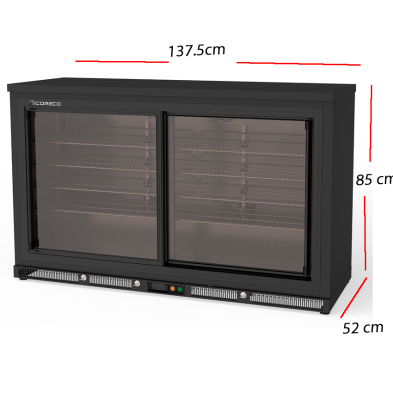 Armario Vinos con Puertas Cristal ERHWS-350-L