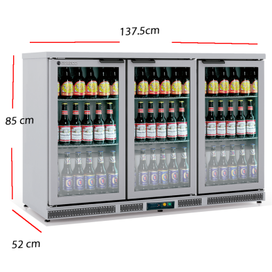Botellero bajo barra en acero inox