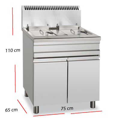 Freidora de gas con Mueble 14+14 L 11-GF15+15S