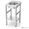 Fregadero de acero con estante 050804