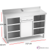 Mueble para cafeteras fabricado en acero inoxidable. 074620