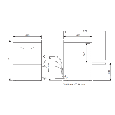 Lavaplatos Cesta 45x45 Altura Util 30 cm. Fast 50