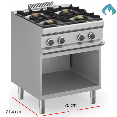 Cocina a Gas 4 Fuegos 28 Kw. con Mueble