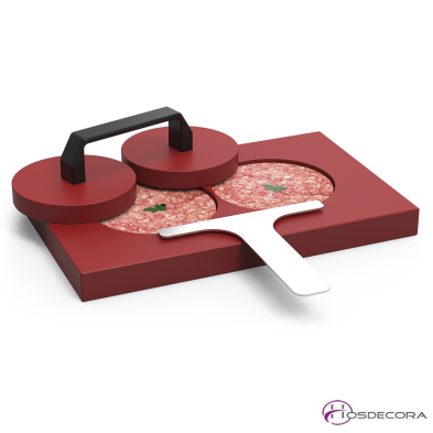 Aplasta Hamburguesas Doble ø128 mm