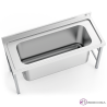Fregadero inox con estante 1 cubeta gran capacidad y faldon