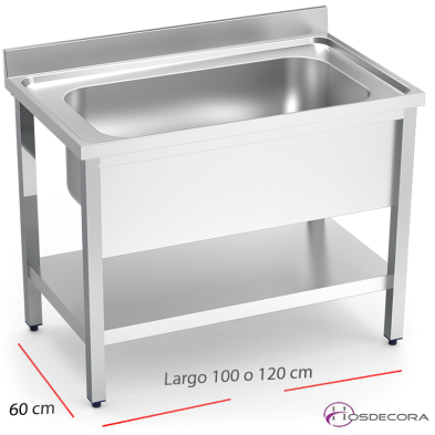 Fregadero 1 Cuba Faldon- Estante Gran Capacidad